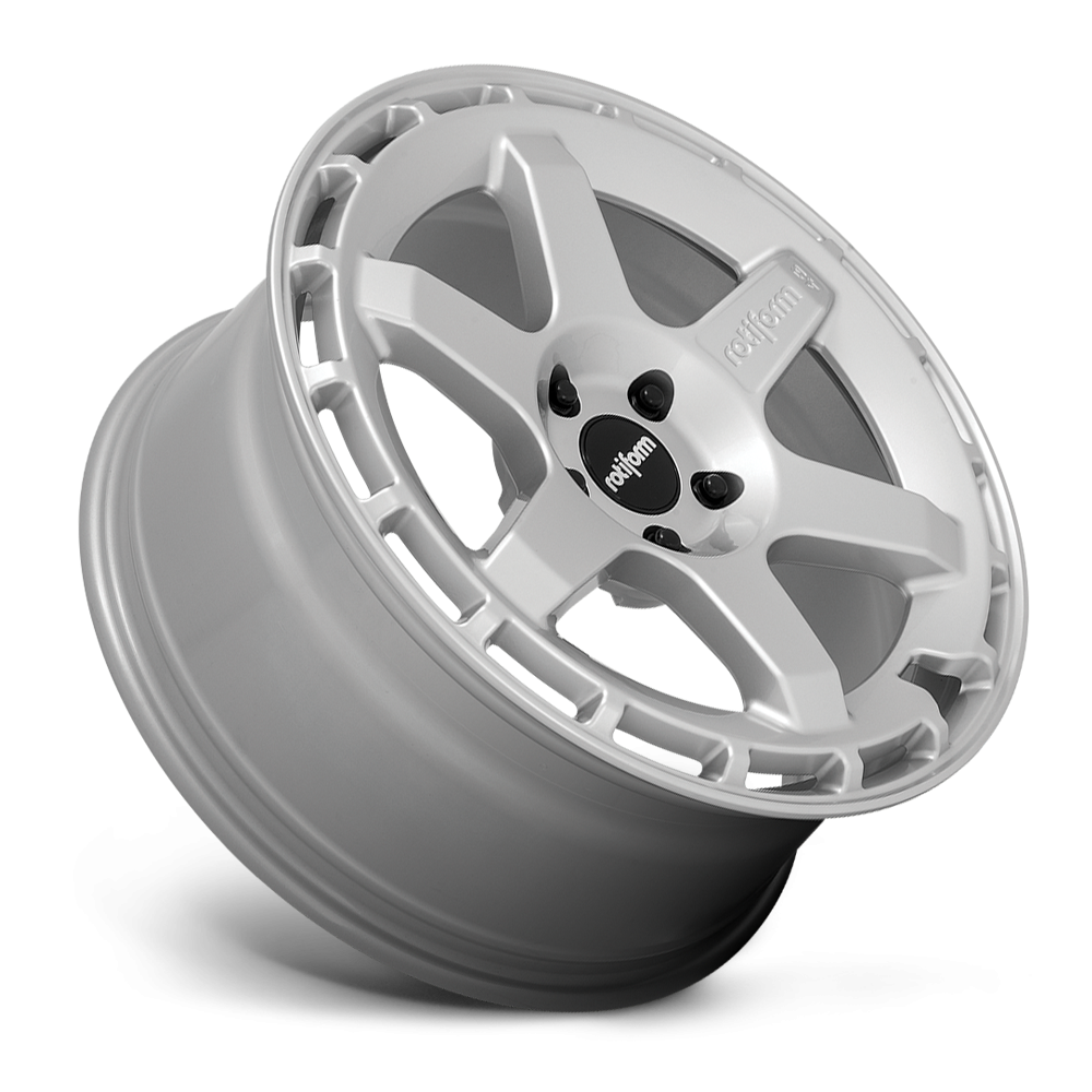 Rotiform KB1 wheels in glossy silver finish with white accents, 19x8 inches, matte anthracite and black options, 5-lug design.