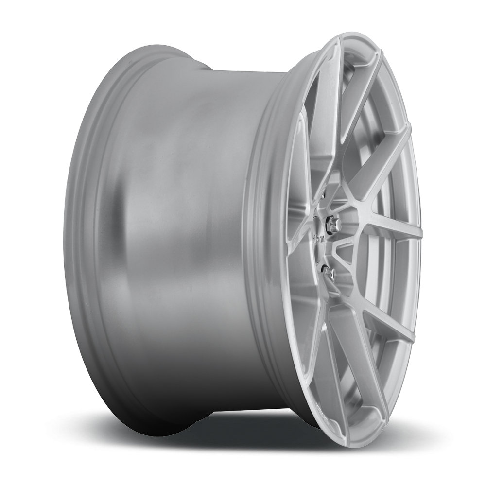 Rotiform KPS wheels in brushed face with silver finish, 19x10 size, displayed on a vehicle for a stylish, modern look
