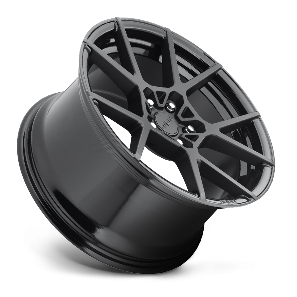 Rotiform KPS wheels in matte black with gloss black windows, 19x10 size, featuring a sleek, modern design.