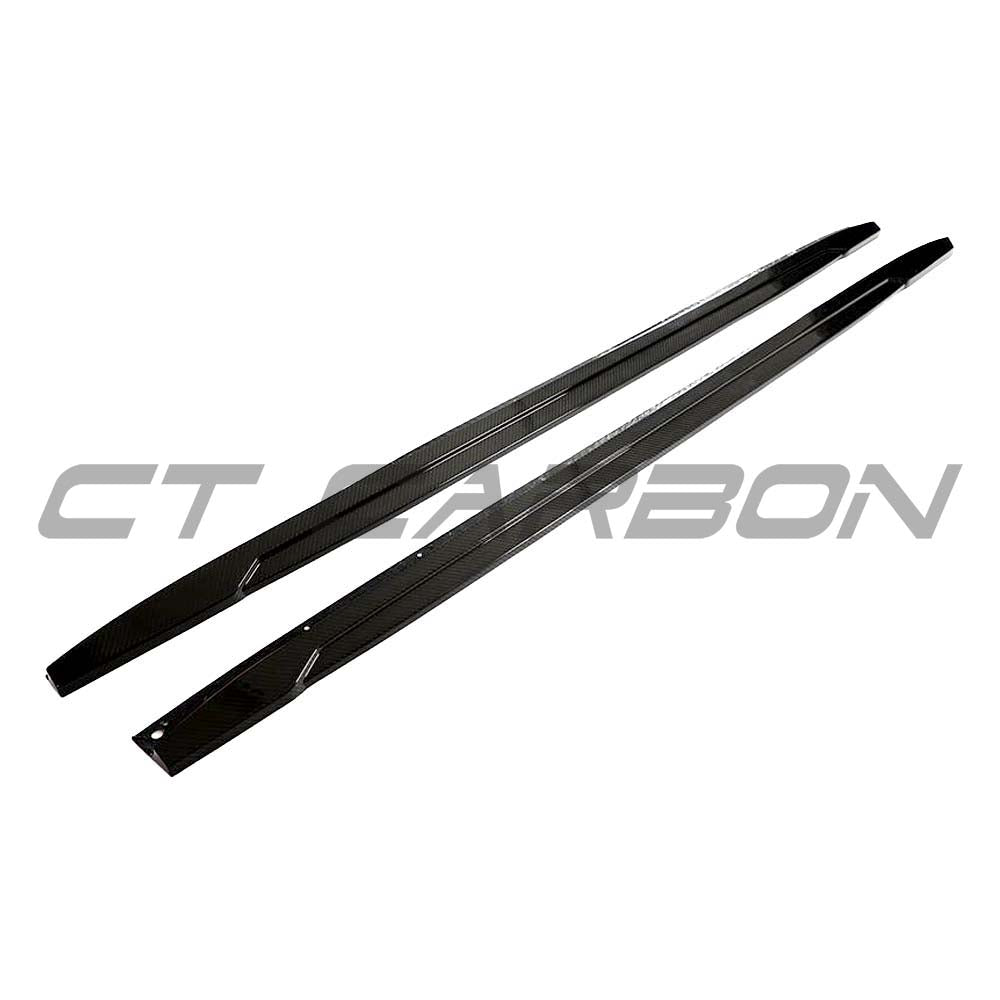 BMW X3 G01 LCI 2021+ CT Carbon full carbon fiber kit installed on the car, showcasing lightweight, glossy carbon fiber details.