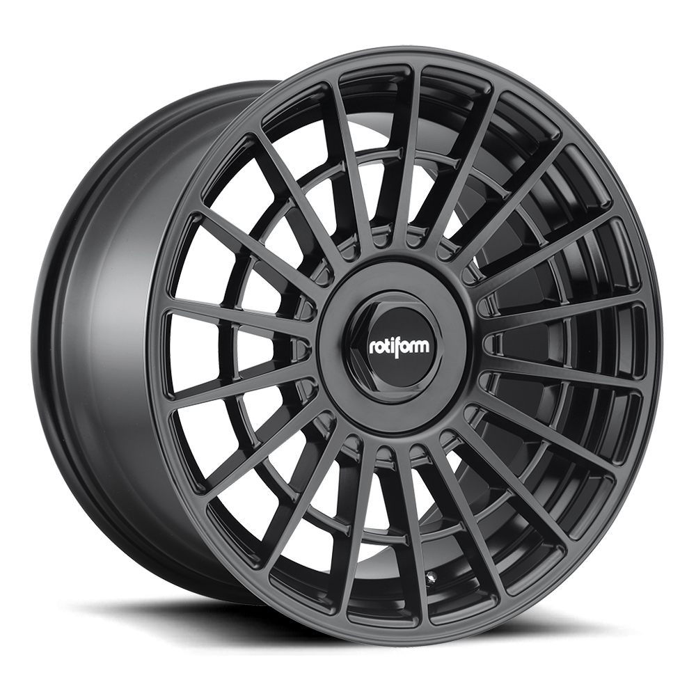 Rotiform LAS-R wheels in 19x10 inches, black finish, featuring a sleek multi-spoke design for modern vehicle styling.