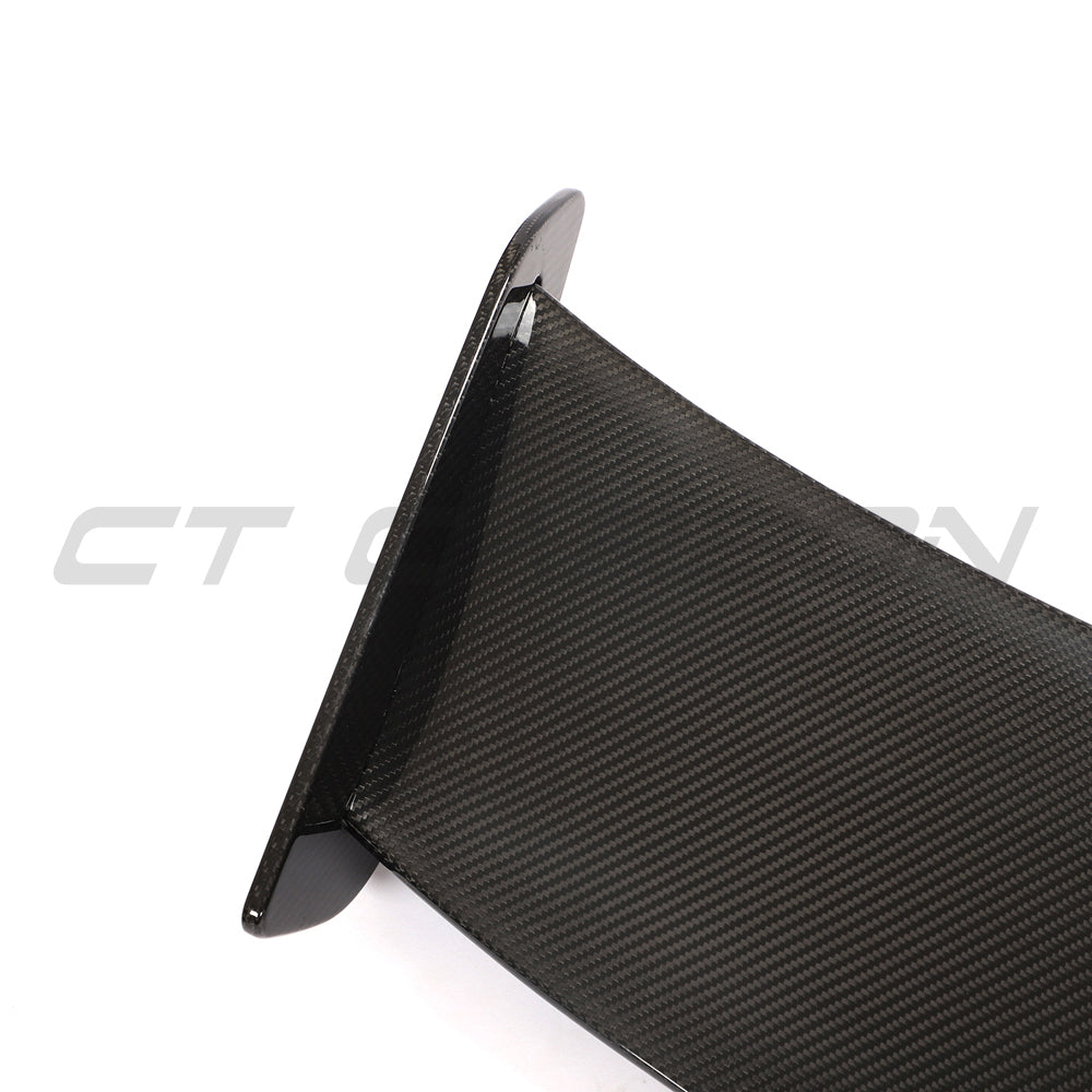 MCLAREN 570S full carbon fiber kit from CT Carbon, featuring a sleek carbon fiber wing spoiler on the sports car.