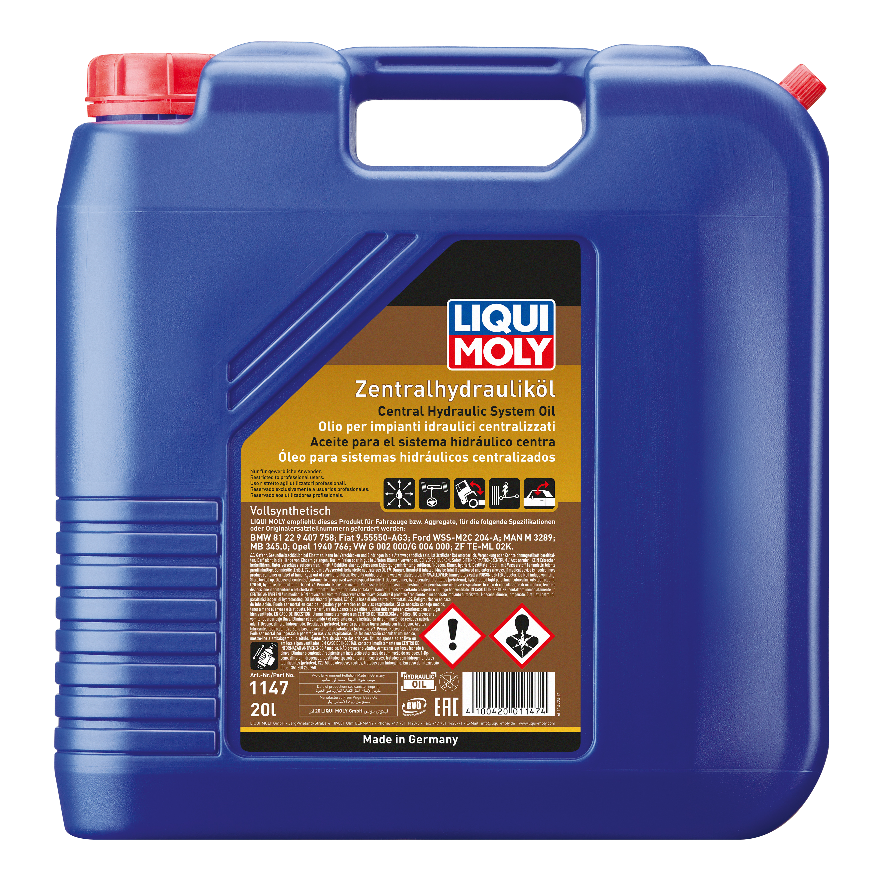 Liqui Moly Central Hydraulic System Oil - 20 Litres