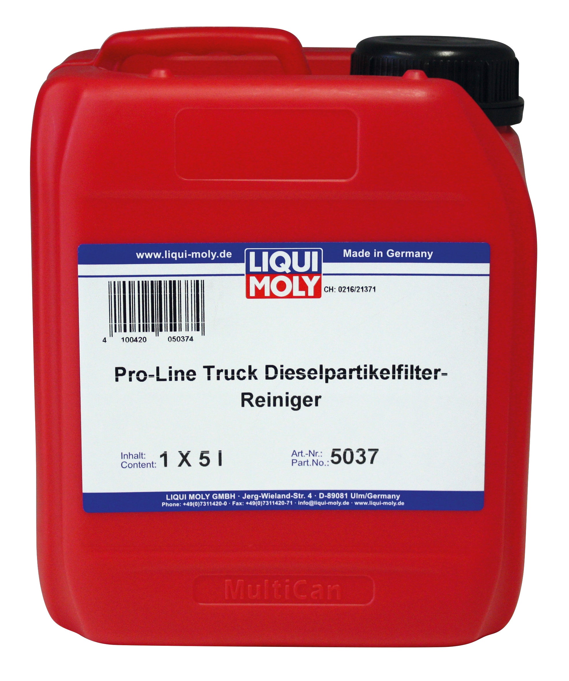 Liqui Moly Pro-Line Truck Diesel Particulate Filter Cleaner 5L bottle for commercial and agricultural diesel engines.
