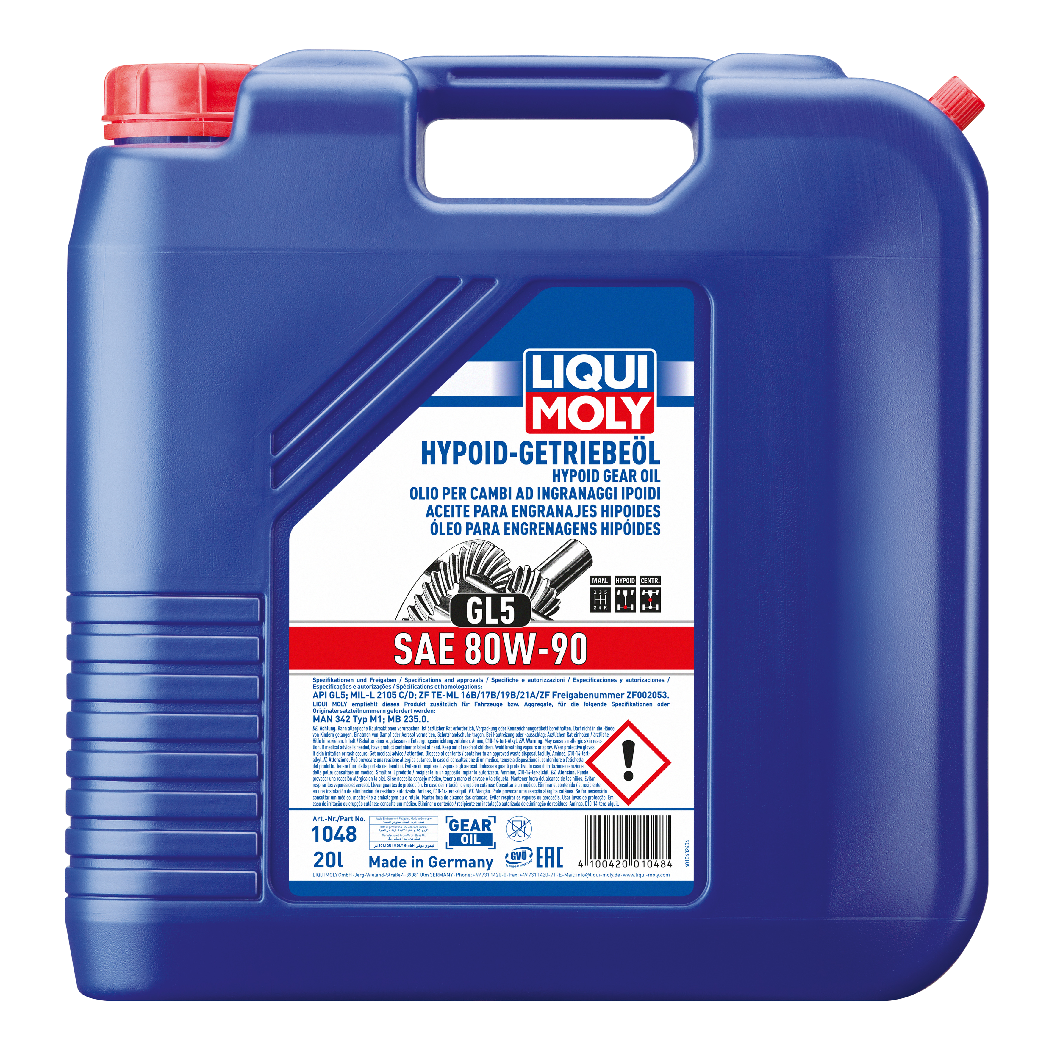 Liqui Moly Hypoid Gear Oil GL5 SAE 80W-90 - 20 Litres