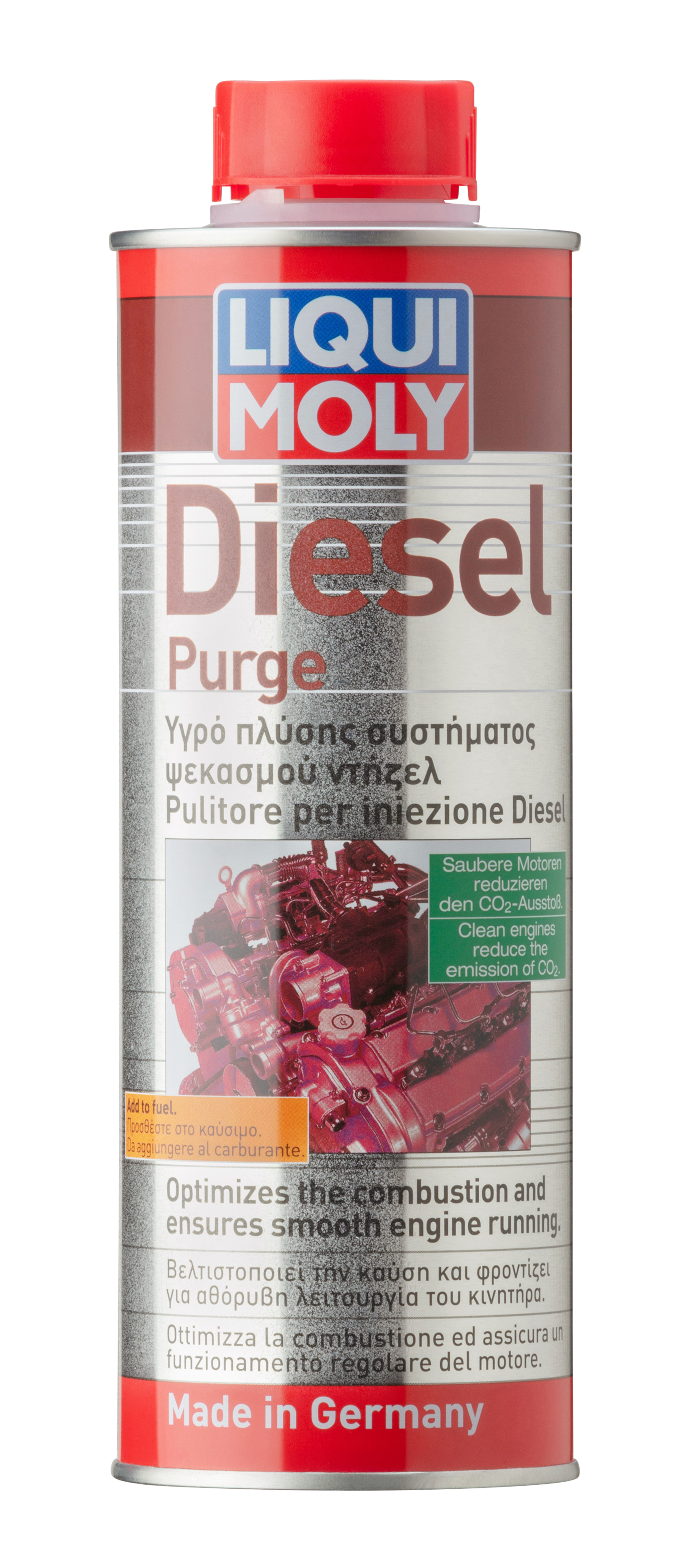 Liqui Moly Diesel Purge additive bottle for cleaning diesel engines and fuel systems, part of Liqui Moly's additives and treatments.