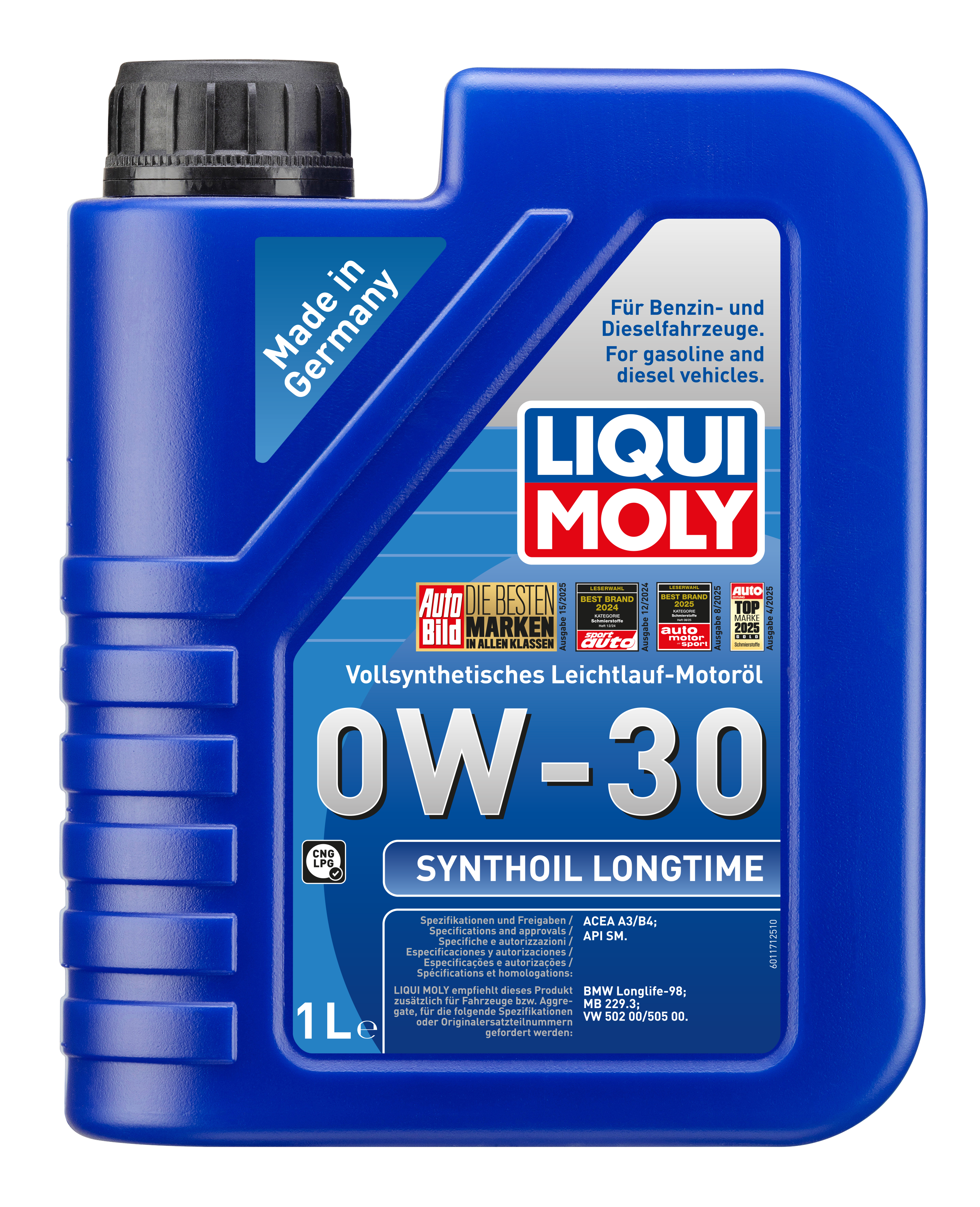 Liqui Moly Synthoil Longtime Engine Oil 0W-30 - 1 Litre