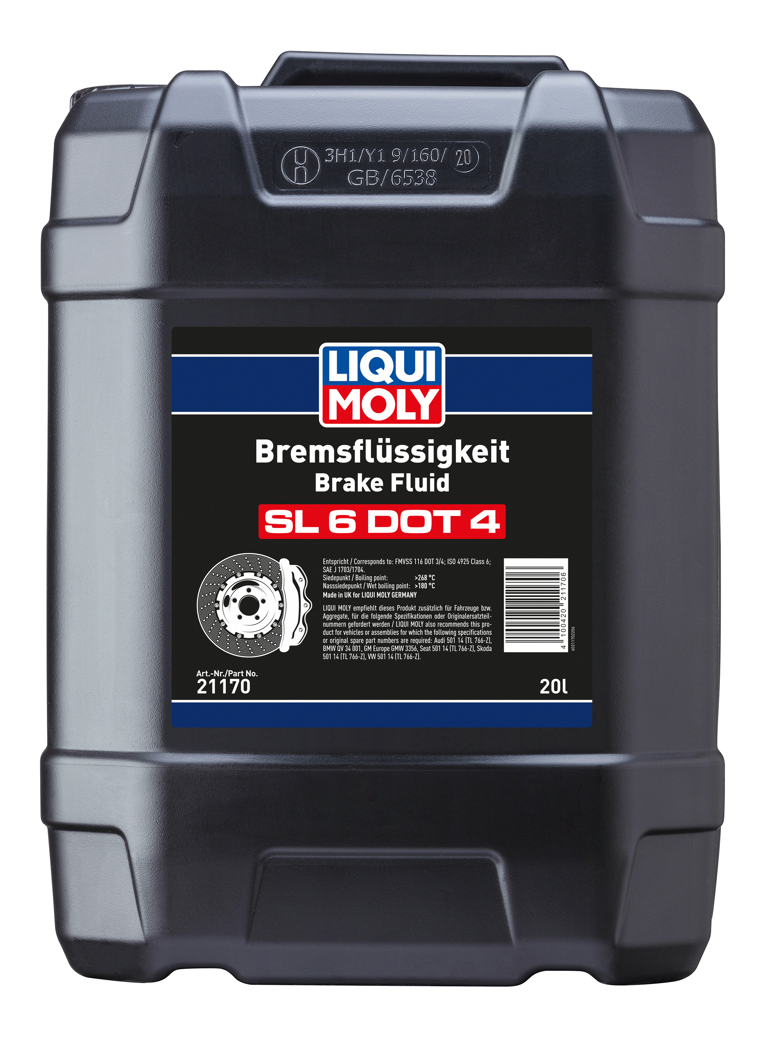 Liqui Moly Brake Fluid SL6 Dot 4 - 20 Litres