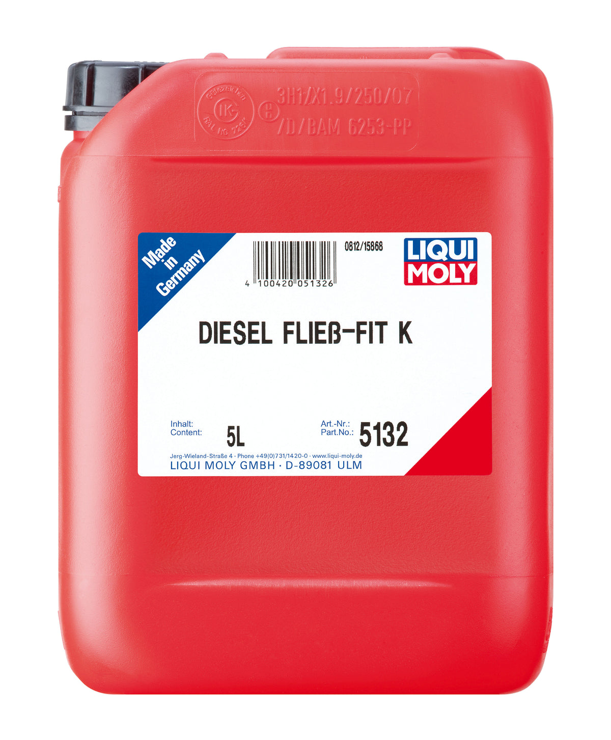 Liqui Moly Diesel Flow Fit K additive bottle for diesel engine treatment, with a blue and white label and safety cap.