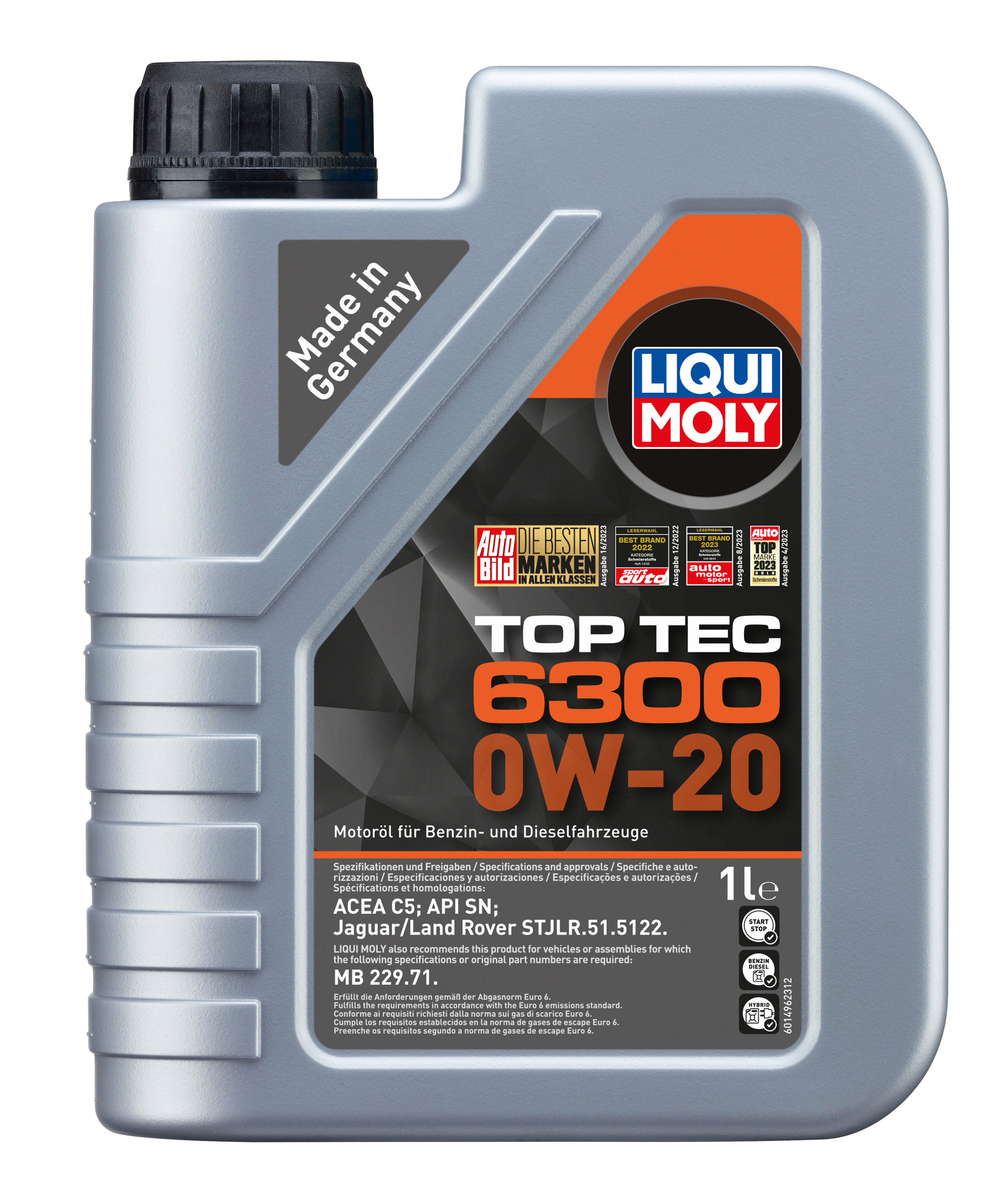 Liqui Moly Top Tec 6300 Engine Oil 0W-20 - 1 Litre