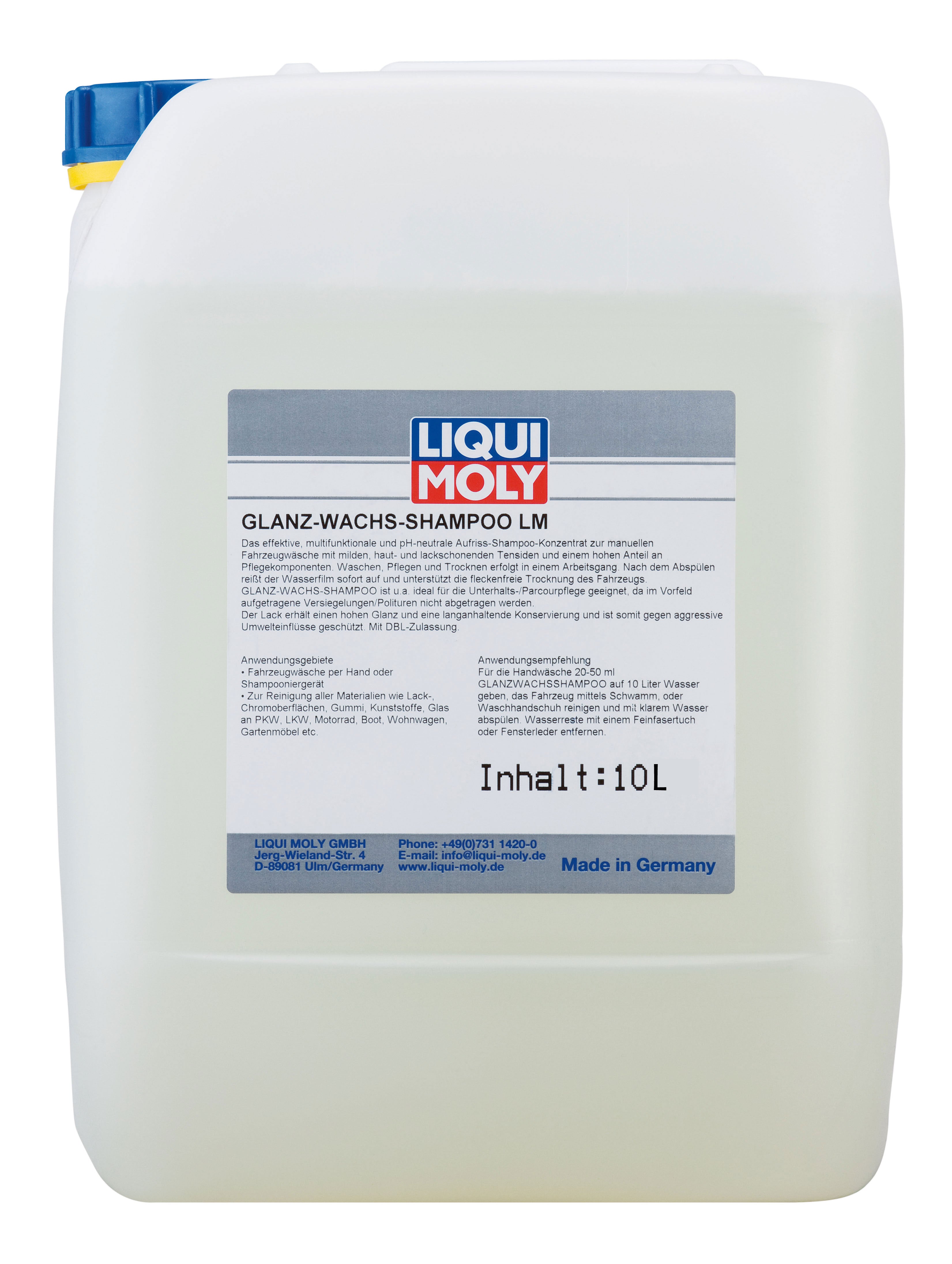 Liqui Moly Gloss Waxing Shampoo 10L 10 Litres - LQM-8198