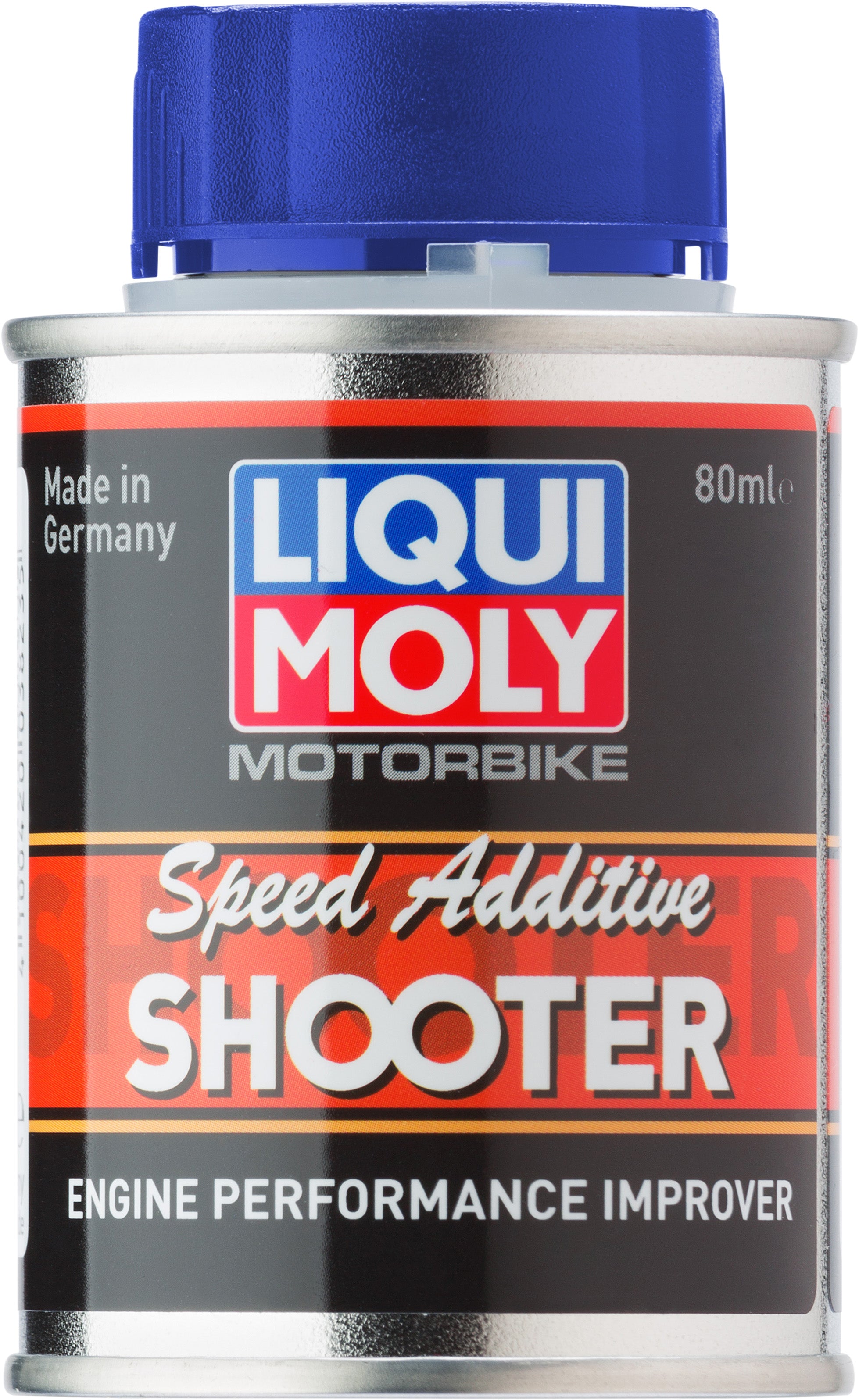 Liqui Moly Motorbike Speed Shooter 80ml bottle with label, designed for motorcycle engine performance and maintenance.