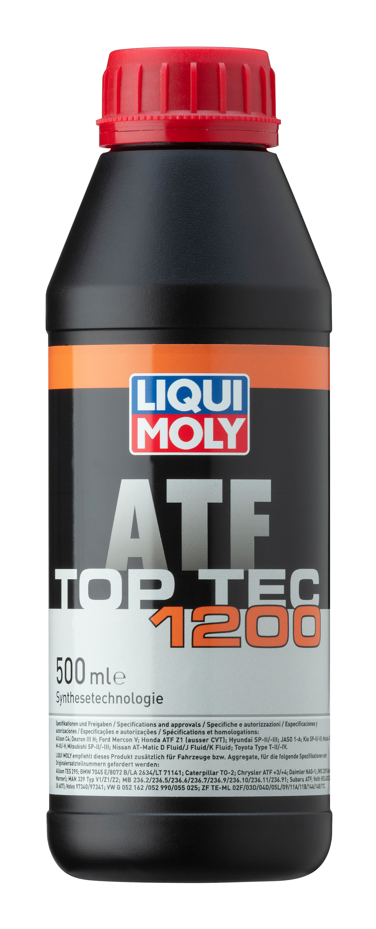 Liqui Moly Top Tec ATF 1200 gearbox fluid bottle showing the product label and branding.