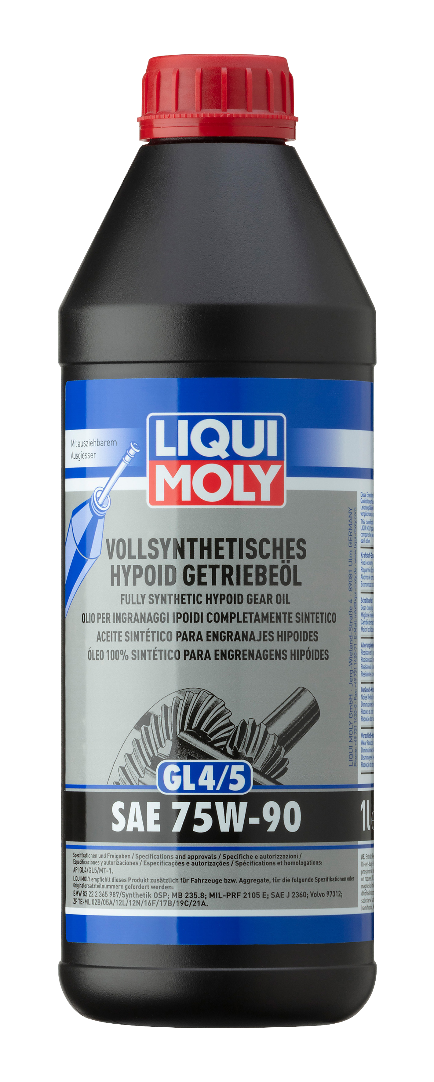 Liqui Moly Fully Synthetic Hypoid Gear Oil GL4/5 75W-90 - 1 Litre