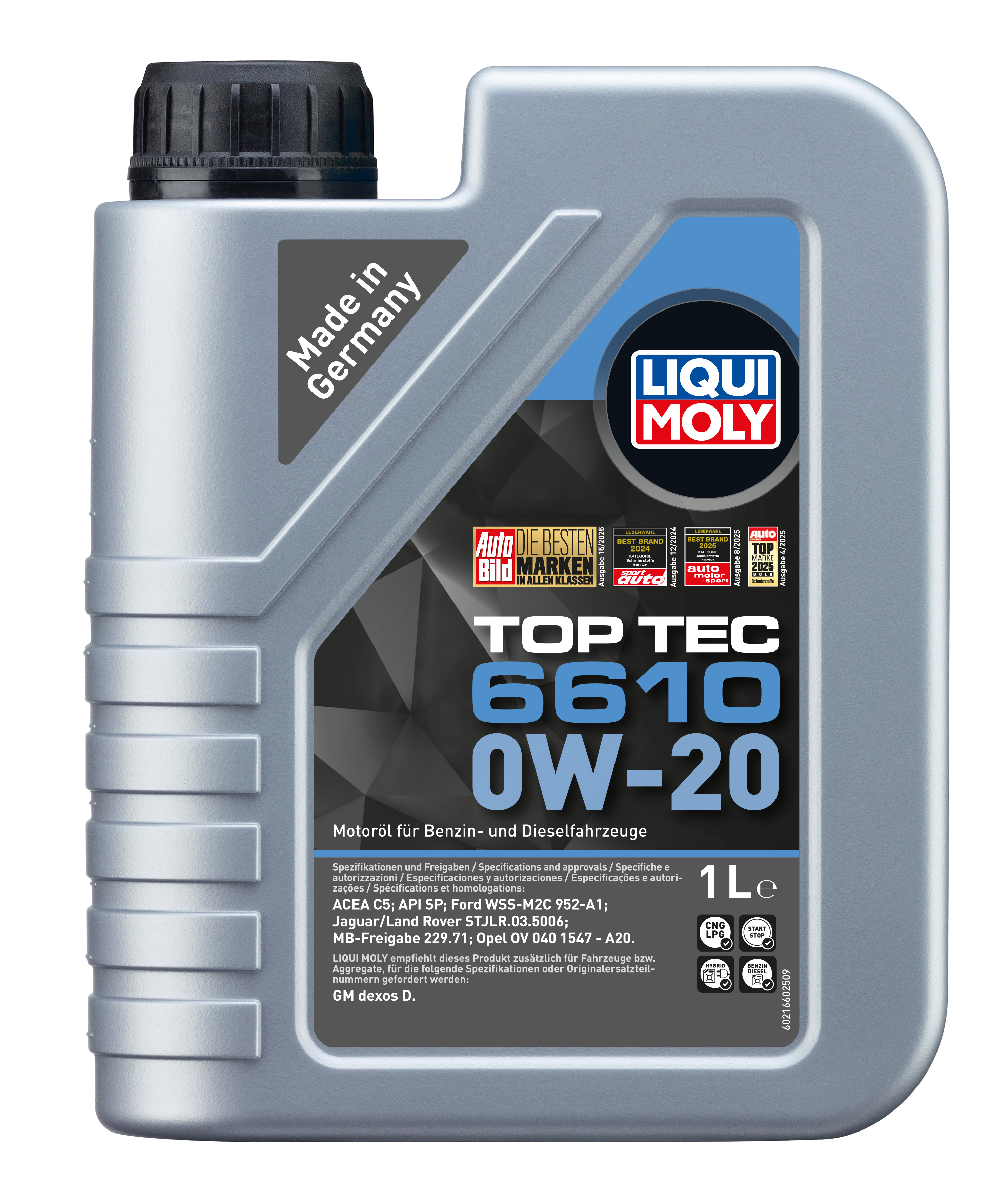 Liqui Moly Top Tec 6610 Engine Oil 0W-20 1 Litre - LQM-21660
