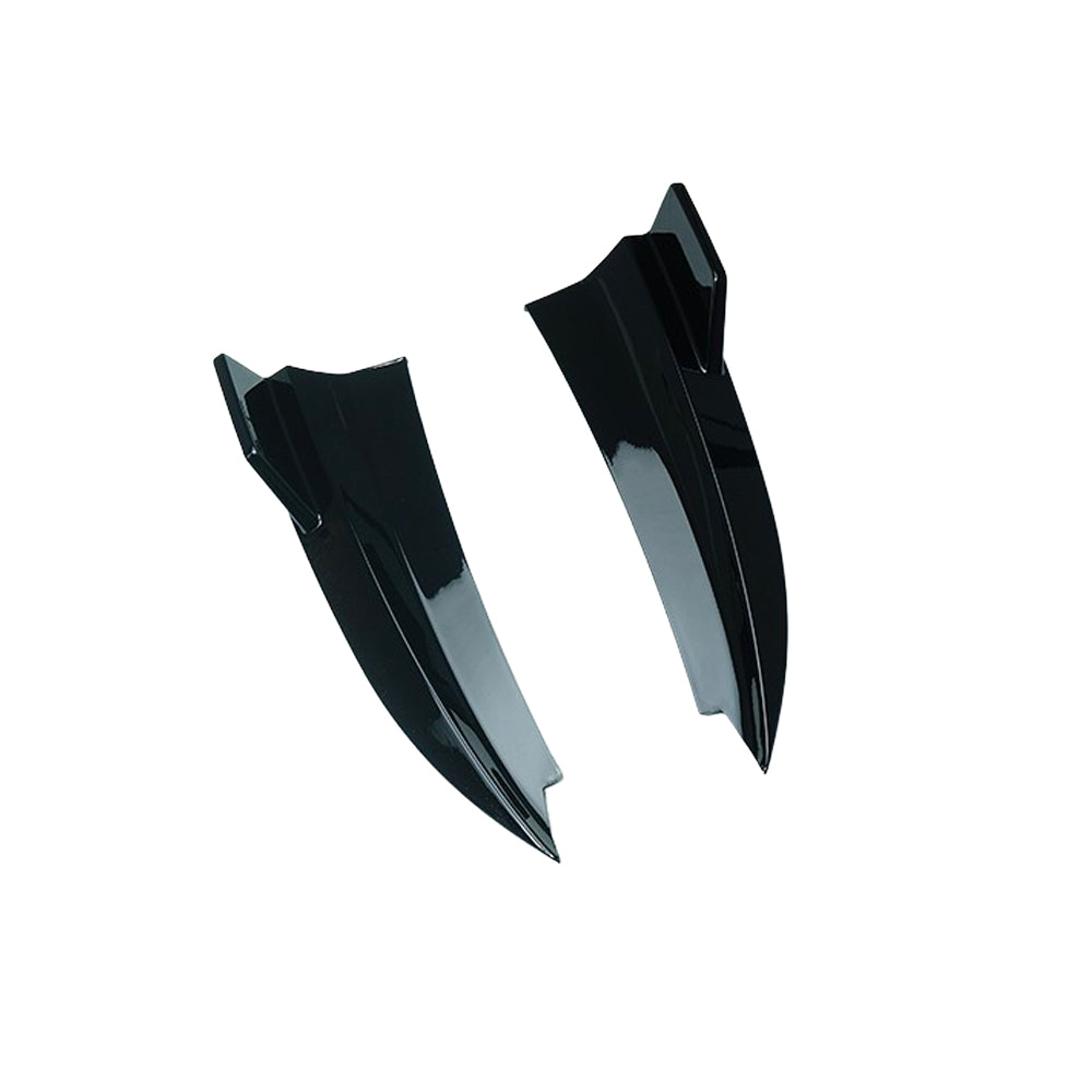 Gloss black rear bumper corners for Mercedes C43 and C-Class Coupe/Convertible W205, by CT Carbon, shown on vehicle.