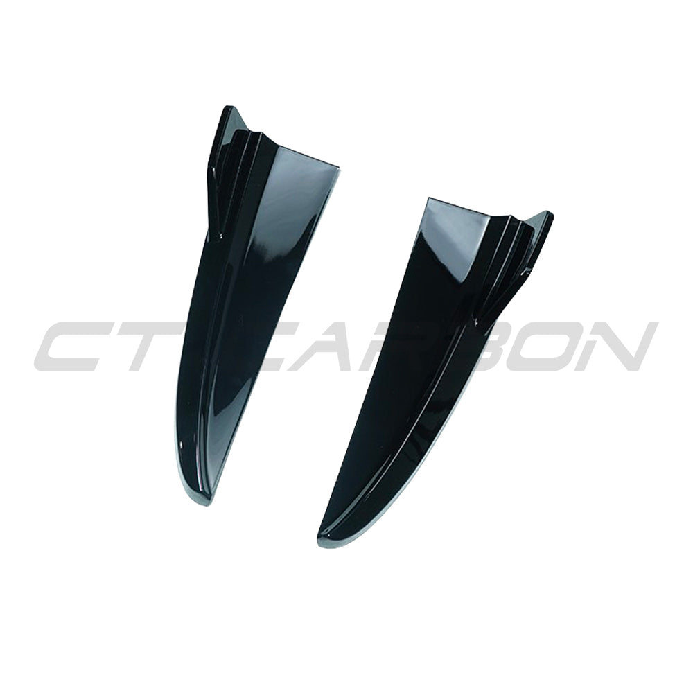 Gloss black rear bumper corners for Mercedes C43 & C-Class Coupe/Convertible W205 by CT Carbon, rear bumper trim accessories.