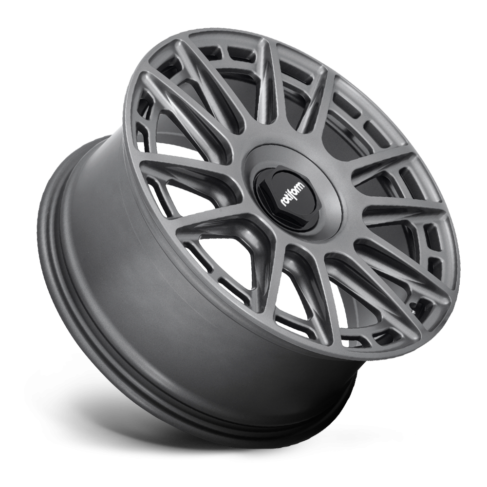 Rotiform OZR wheels in 19x8 size with satin black and matte anthracite finishes, displayed on a vehicle.