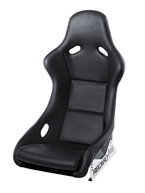 Recaro Pole Position Sport bucket seat with ABE, racing-style seat with black upholstery and supportive design for racing or driving