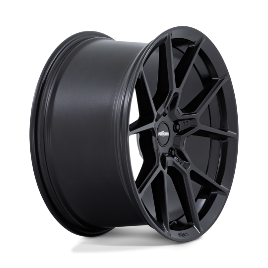 Satin black Rotiform KPR 20x10 wheels with 5-lug design and ET40 offset, displayed on a white background.