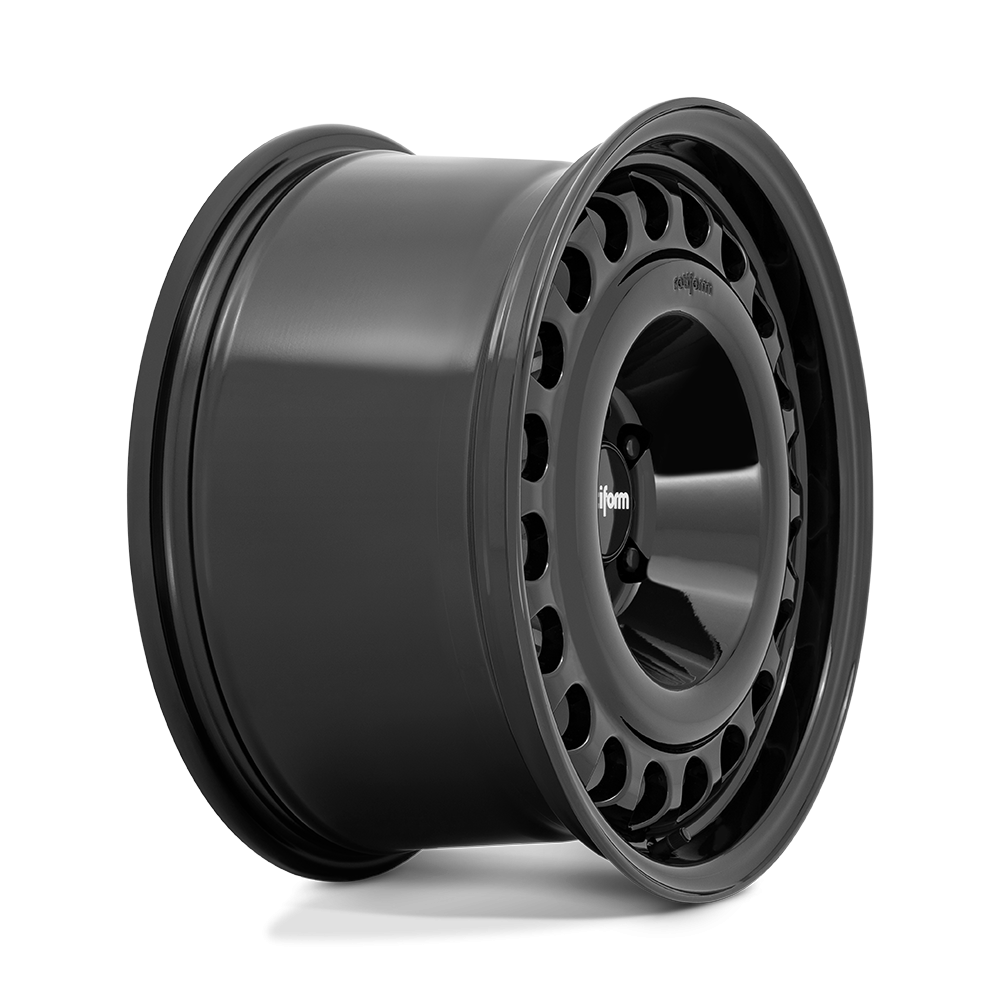 Rotiform STL wheels in 17x9 inch size with 6 lug pattern and gloss black finish, featuring a sleek, modern design.
