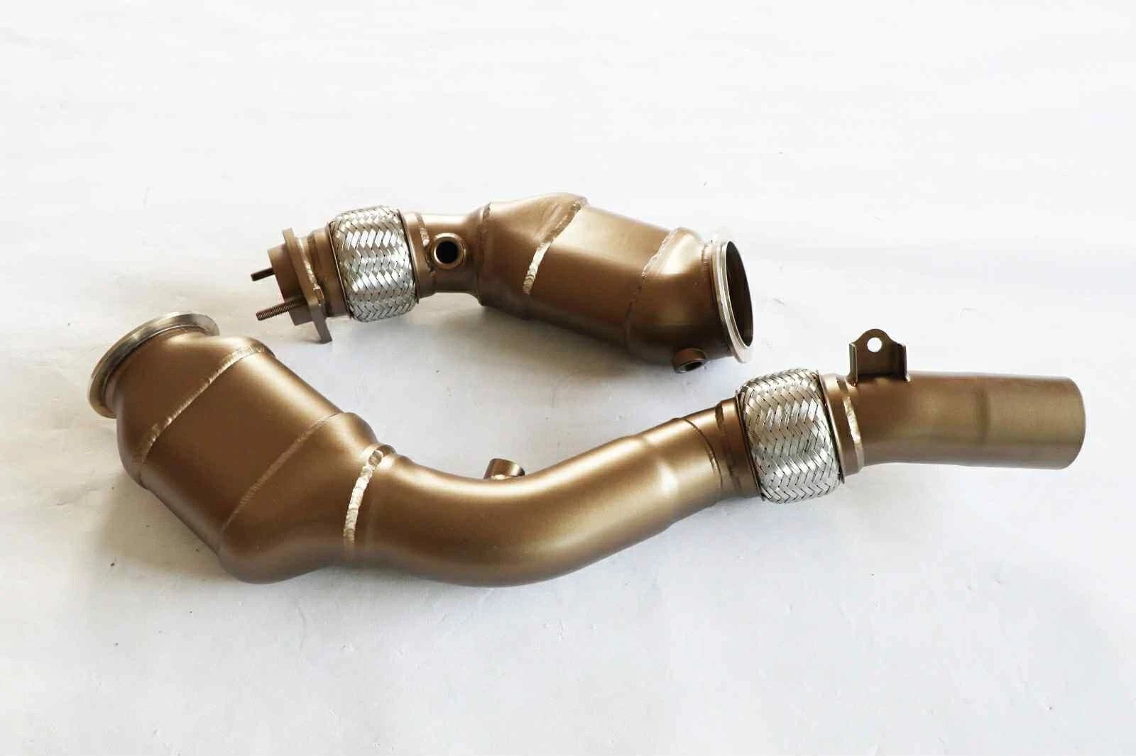 SLN Performance - BMW S55 Ceramic Coated Sports Cat Downpipes M2C F87 M3 F80 M4 F82 - Nineteen72 Performance