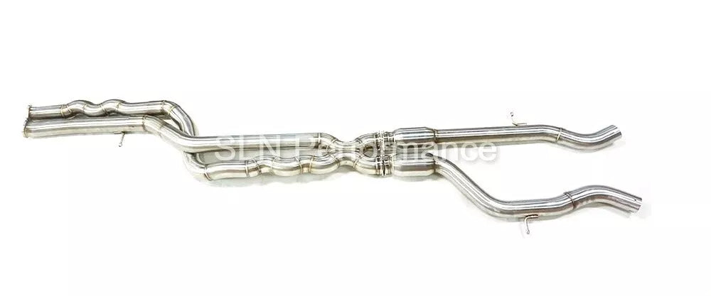 SLN Performance  - BMW S55 M3 F80 M4 F82 Equal Length Resonated Mid Pipe with Underbrace - Nineteen72 Performance