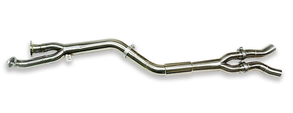 SLN Performance - BMW S58 M3 G80 M4 G82 & X3M X4M LCI RESONATED Single Mid Pipe with Brace - Nineteen72 Performance