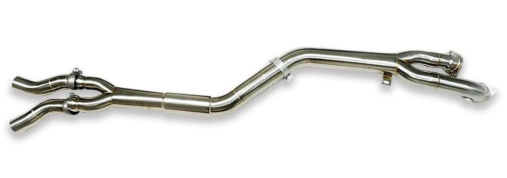 SLN Performance - BMW S58 M3 G80 M4 G82 & X3M X4M LCI RESONATED Single Mid Pipe with Brace - Nineteen72 Performance