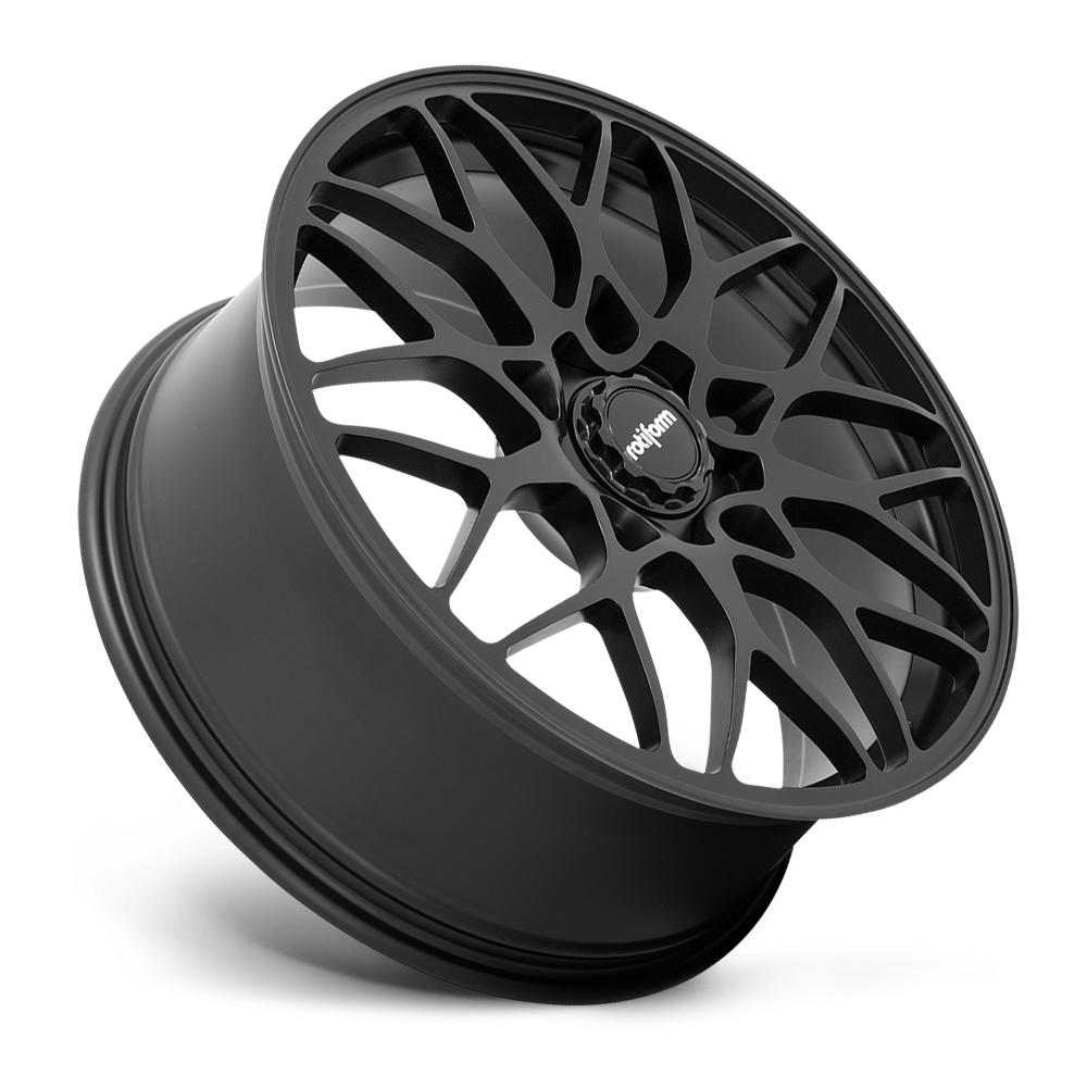 Rotiform SGN wheels in matte black with five-lug design, 20x8 inches, featuring an ET45 offset for stylish vehicle upgrades.