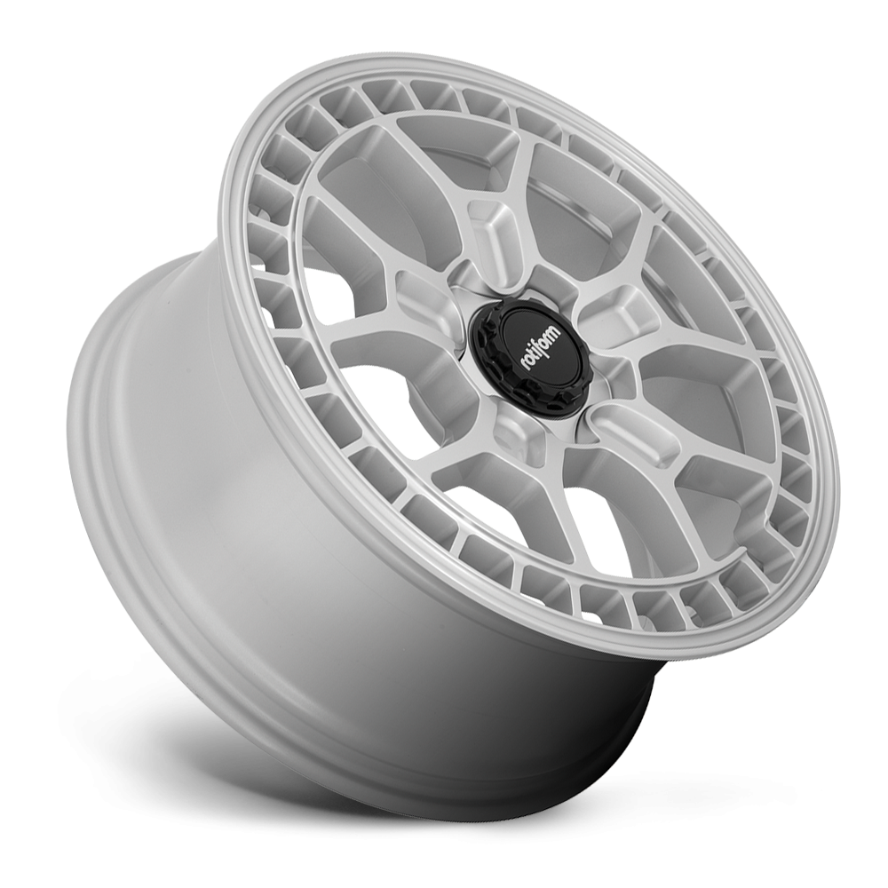 Rotiform ZMO-M black and matte anthracite alloy wheels, 19-inch size with silver accents and 8-inch width, view of the wheel design.
