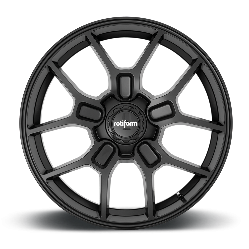 Rotiform ZMO black and matte anthracite car wheels, 19-inch size with a sleek face design and matte finish.