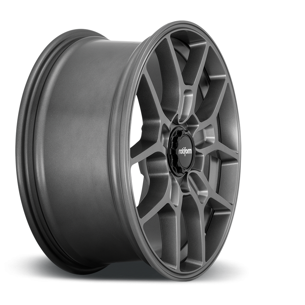 Rotiform ZMO black and matte anthracite wheels, 19-inch size with 8-inch width and 45mm offset, featuring a sleek, modern design.