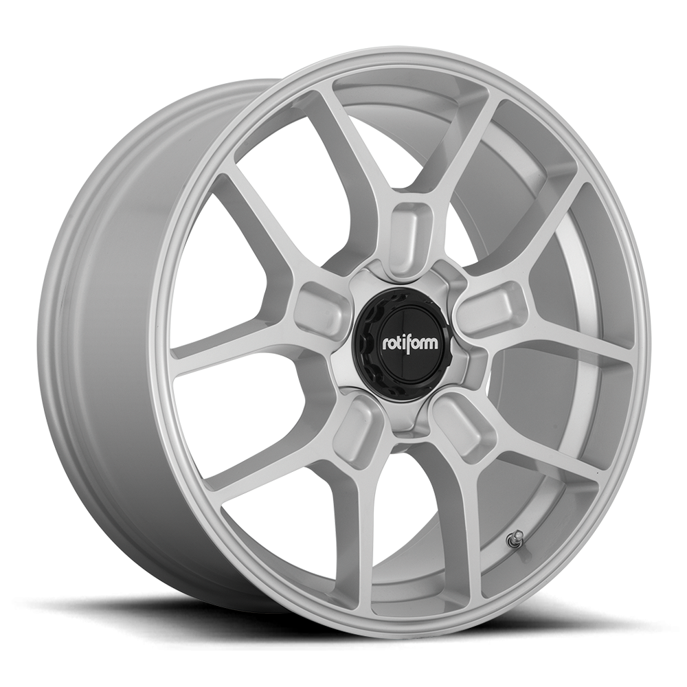 Rotiform ZMO black and matte anthracite alloy wheels, 19-inch size with silver accents, showcasing their stylish design.