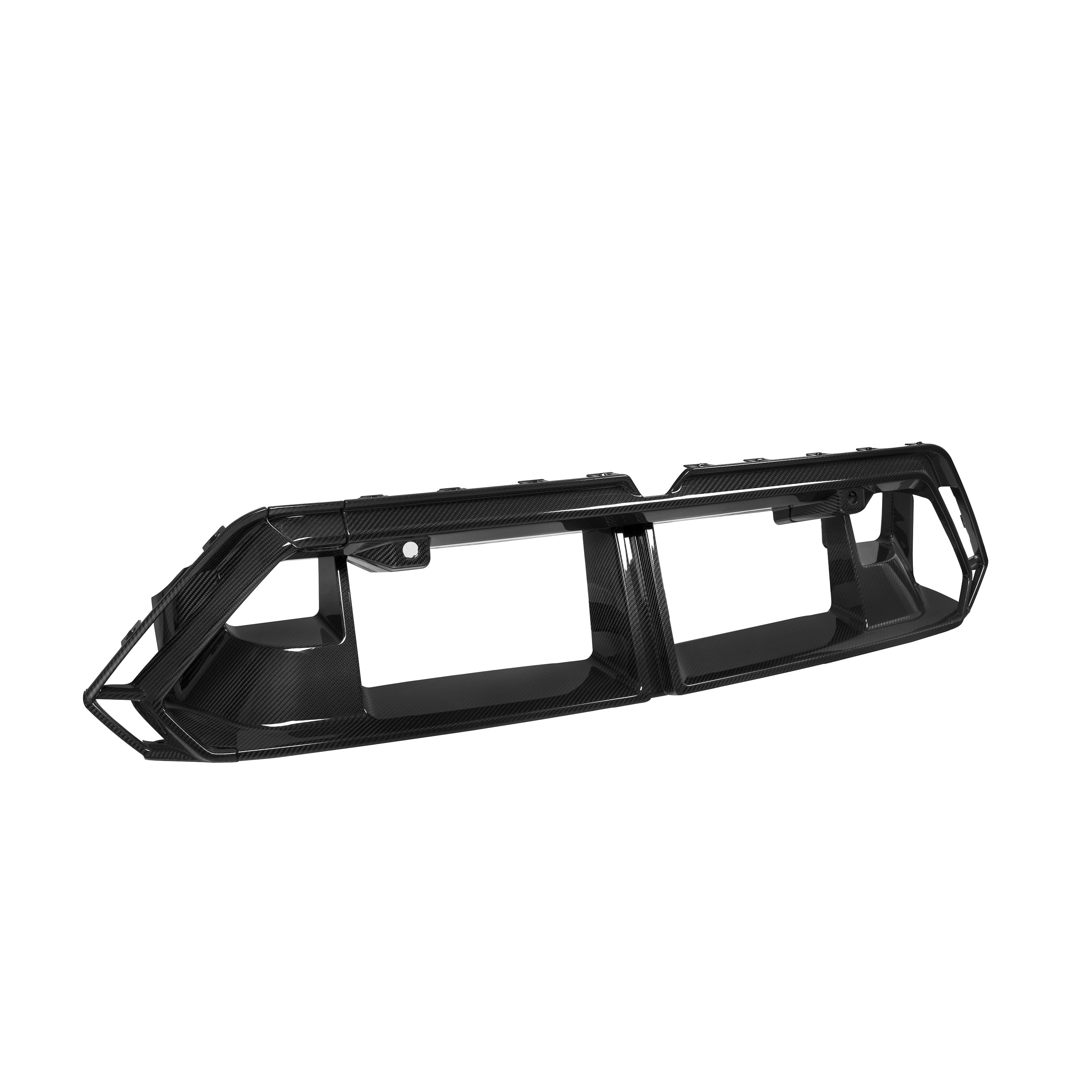 BMW G90 G99 M5 2024 carbon fiber front bumper middle trim by CT Carbon, showcasing the sleek, textured finish.