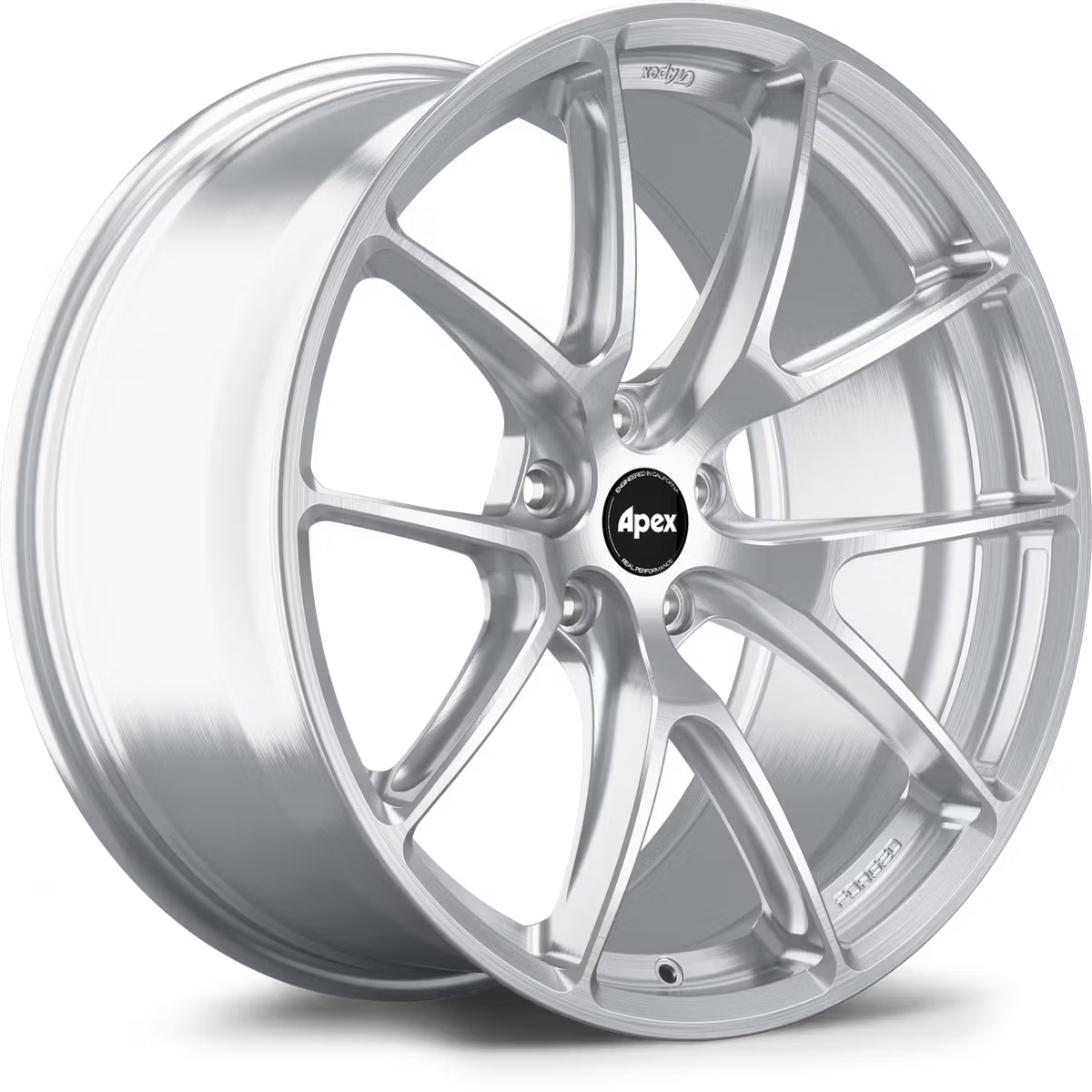 Apex VS-5RX forged alloy wheels with a sleek multi-spoke design, shown in a close-up on a white background.