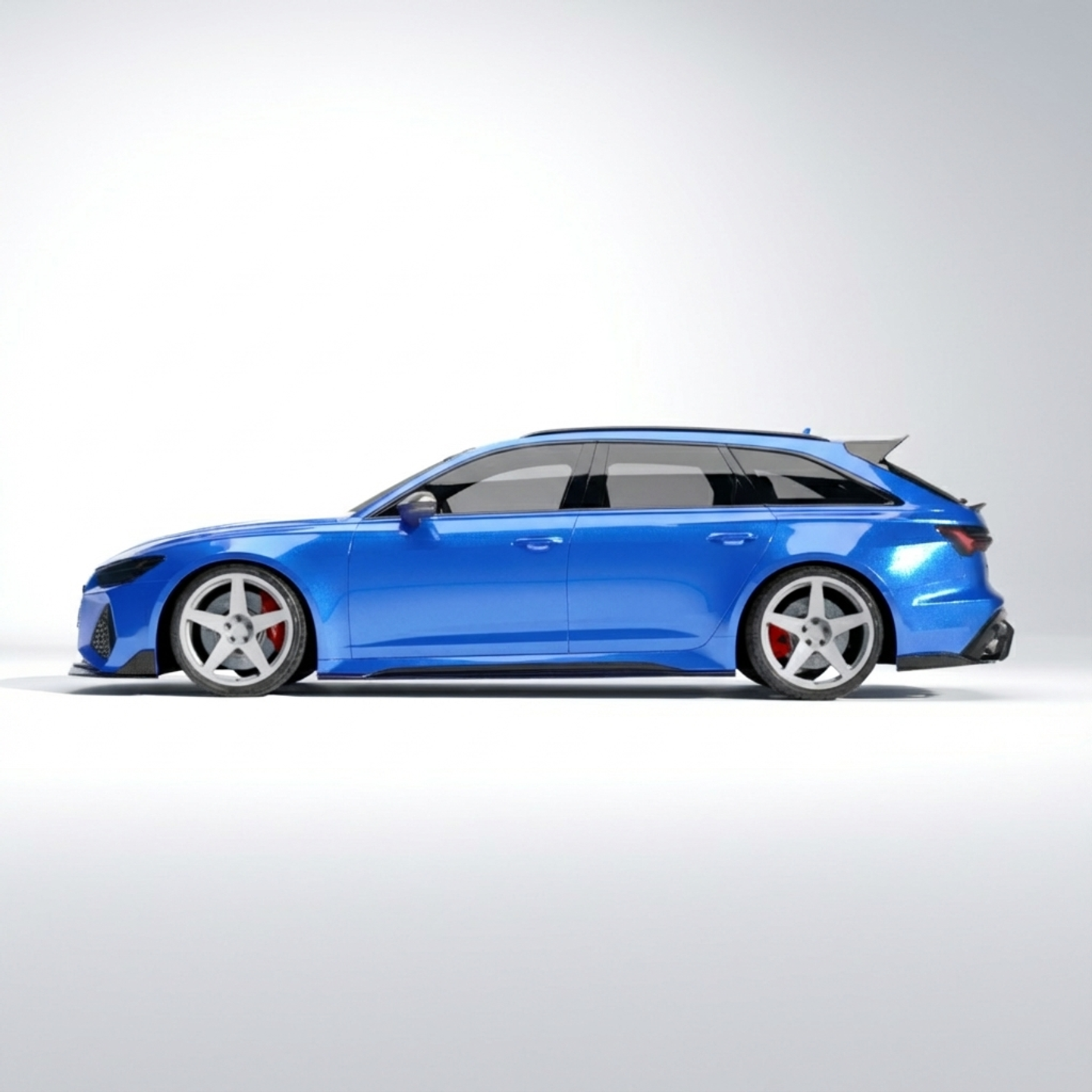 CT Carbon Audi RS6/RS7 C8 Avant carbon fibre side skirts, V2 design, sleek aerodynamic car accessory, detailed close-up image
