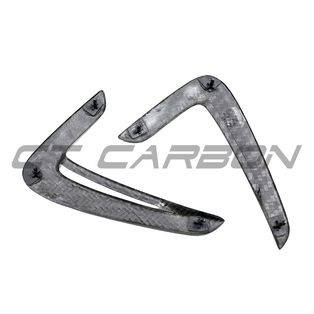 BMW 4 Series F32/F33 2013-2020 CT Carbon dry carbon fiber front fender wing trim accessory, close-up view.