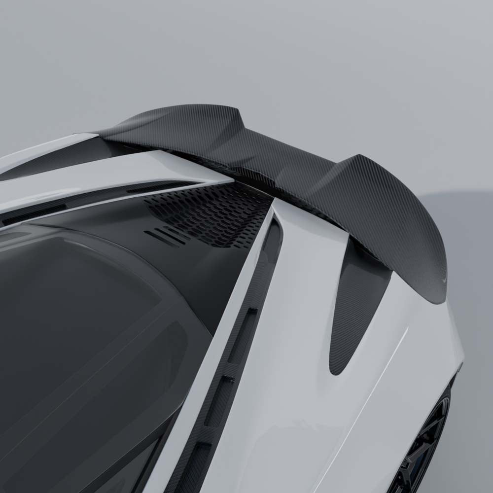 CT Carbon McLaren 750S carbon fibre full kit, including various parts, displayed on a white background.