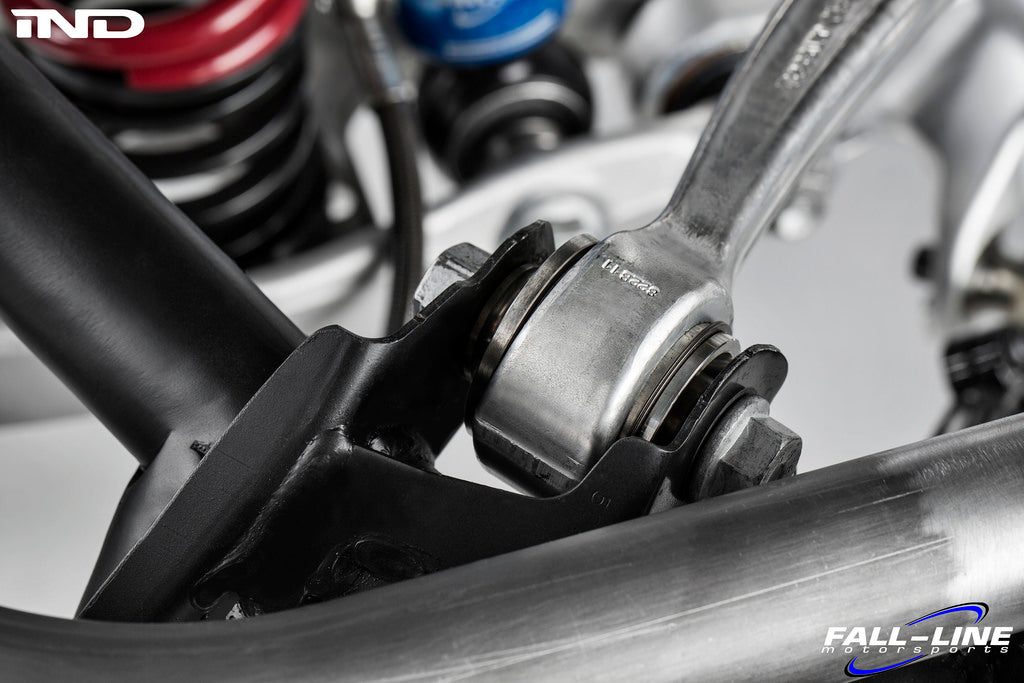 Fall Line Motorsports G8x/F8x M2 M3 M4 rear upper control arm bearing bushes set on a white background