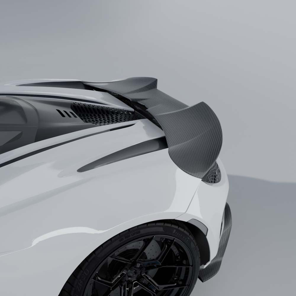 CT Carbon McLaren 750S full carbon fibre kit, showing detailed panels and finish on the high-performance automotive upgrade.