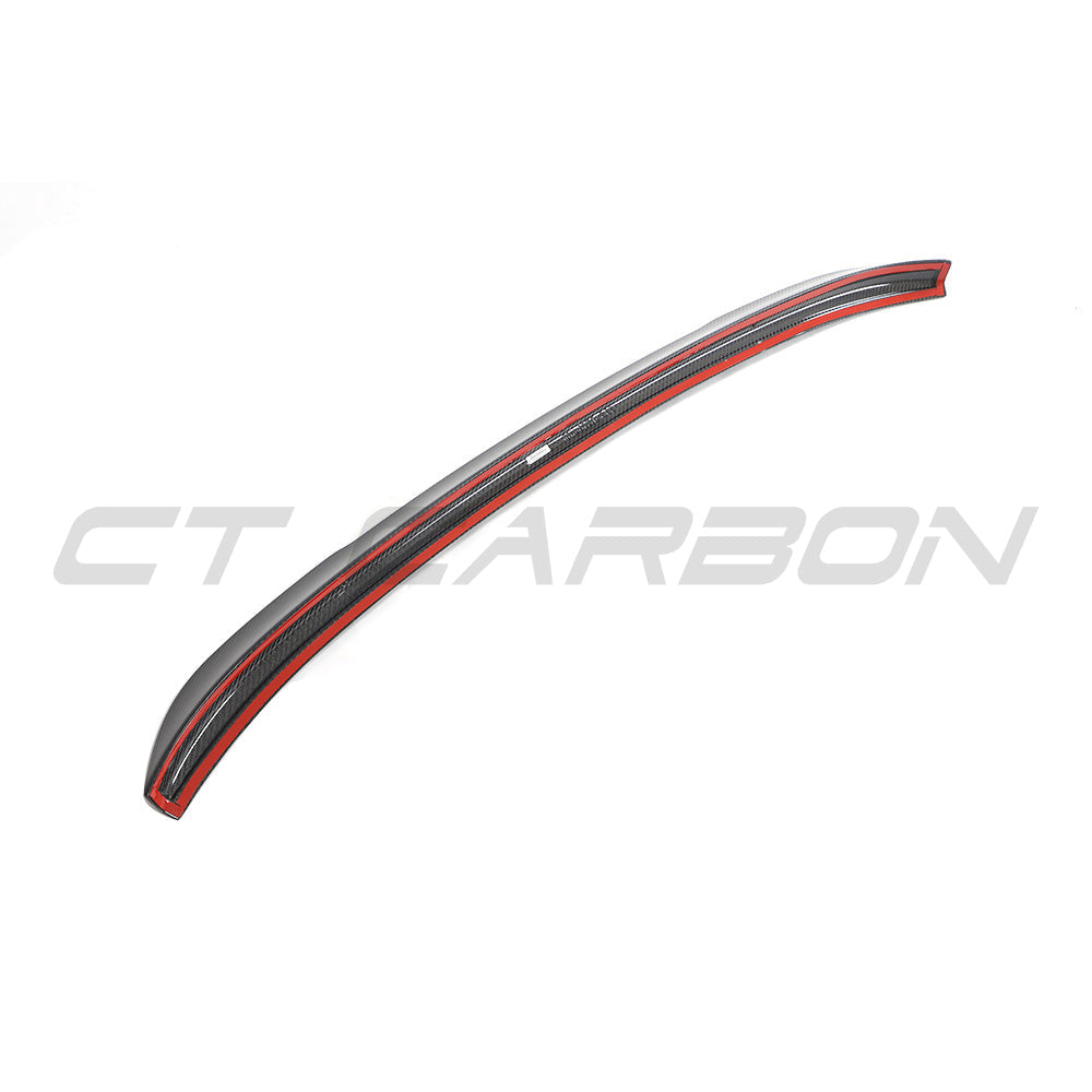 BMW G02 X4 and F98 X4M carbon fibre spoiler by CT Carbon, showcasing the sleek aerodynamic design on a 2018-2025 model.