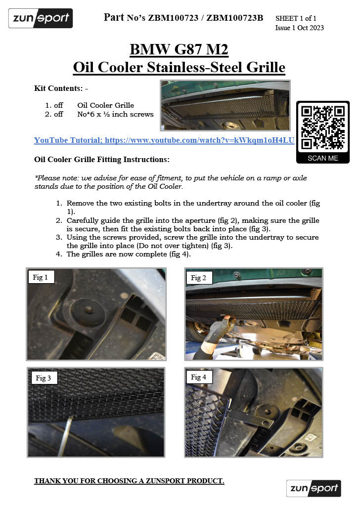 BMW G87 M2 - Front Grille Set