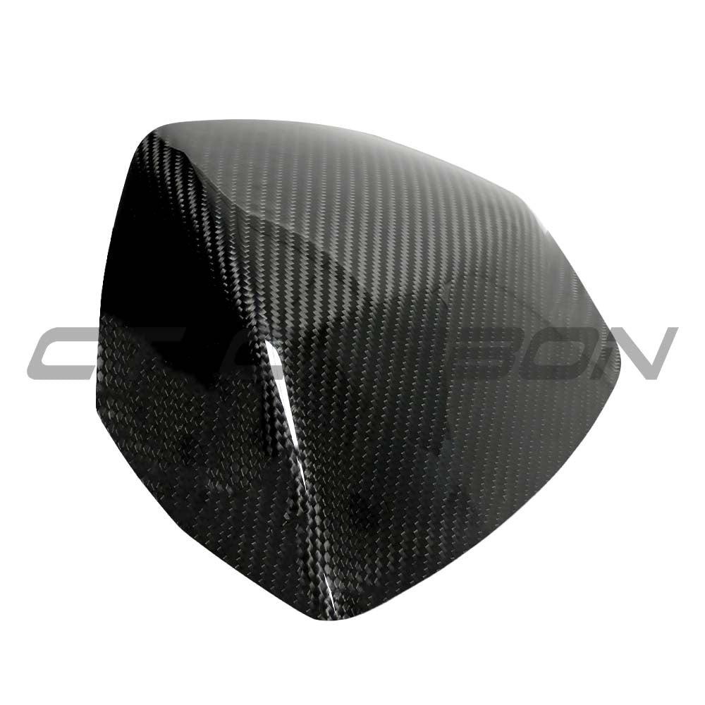 CT Carbon dry carbon fiber mirror cover replacements for Audi Q5 and Q7 2015+ models, showing sleek mirror exterior with carbon fiber finish.