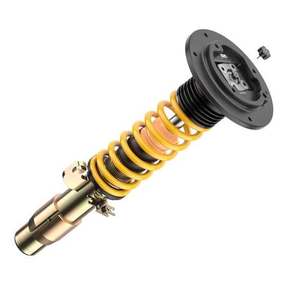 ST Suspension ST XTA PLUS coilovers installed on BMW F80 M3, F82 M4, and F83 M4 with adjustable damping and top mounts.