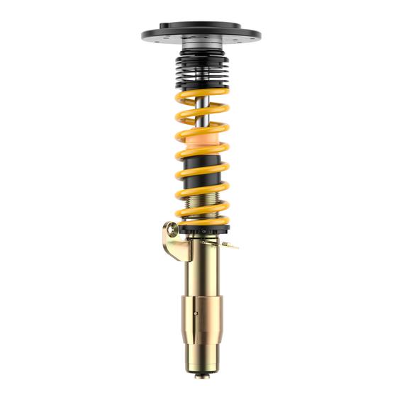 ST Suspension ST XTA PLUS coilovers for BMW F80 M3, F82 M4, and F83 M4 with adjustable damping and top mounts.