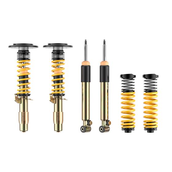 ST Suspension ST XTA Plus 3 Coilovers for BMW F87 M2 with adjustable damping and top mounts, showing the coilover assembly.