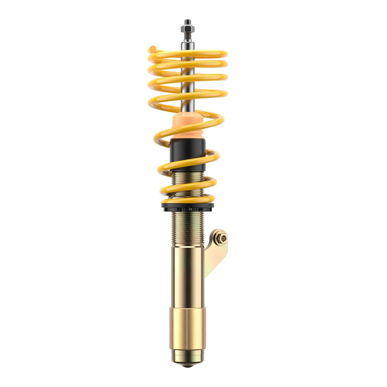 ST Suspension coilovers for BMW F20/F21 M135i, F22/F23 M235i, F30/F31 340i, F32/F33/F36 440i models, front view of shock absorbers