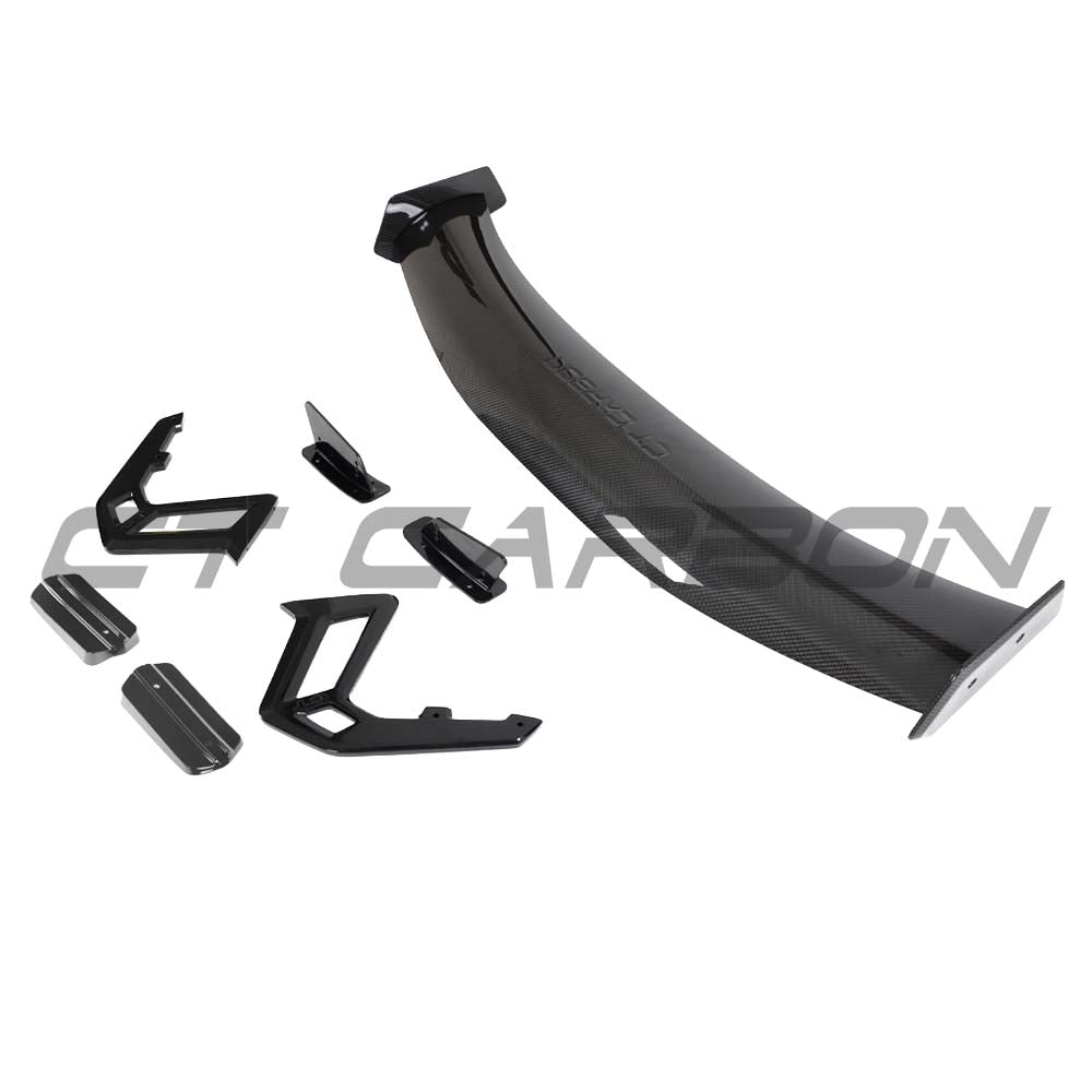 CT Carbon Lotus Emira full carbon fibre kit V2, showcasing lightweight, high-gloss carbon fibre panels for car customization.