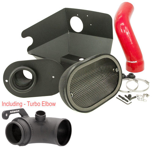 Ramair -  Heat Shield Intake Kit Turbo Elbow Included Red Intake Hose VW MK7 Golf GTI & R, Audi A3, S3 8V, Seat Leon Cupra 280 & Skoda Octavia RS - Nineteen72 Performance